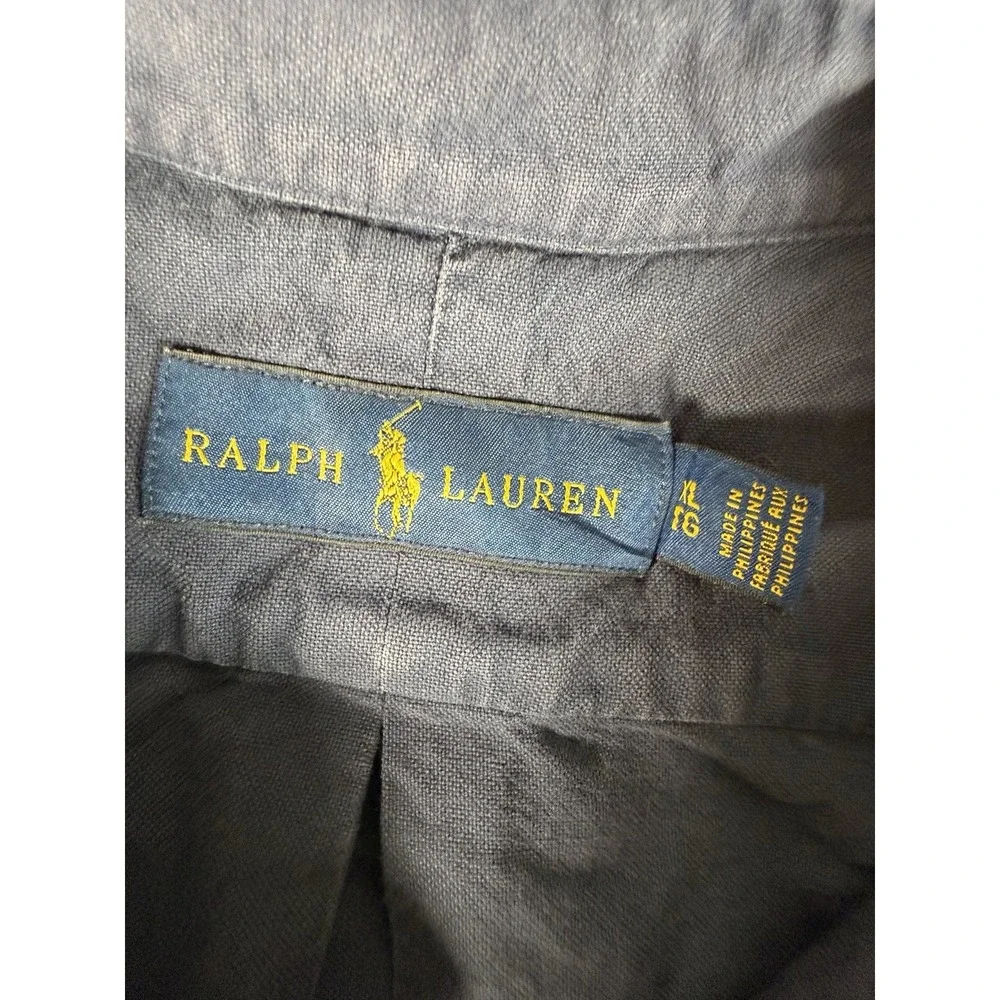 Ralph Lauren Shirt Mens XL‎ Blue Cotton Long Sleeve Button Down Pony Preppy